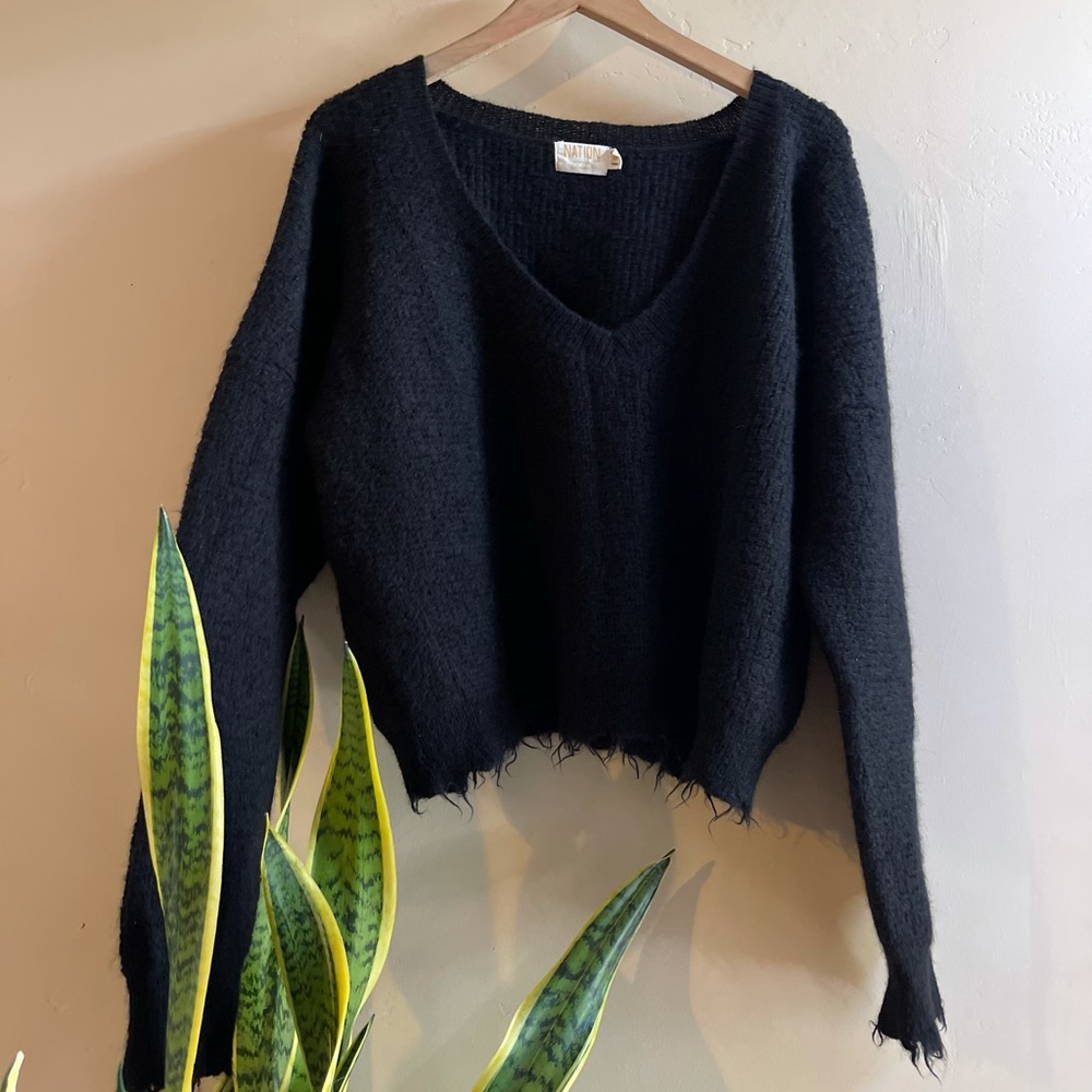 Nation LTD Alpaca Crop Sweater